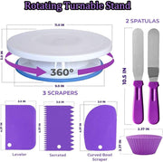 Cake Decorating Tools Supplies Kit, 492 PCS Cake Decorating Kit 3 Packs Springform Cake Pans, Cake Rotating Turntable, 48 Piping Icing Tips, 7 Russian Nozzles, Baking Supplies, Cupcake Decorating Kit