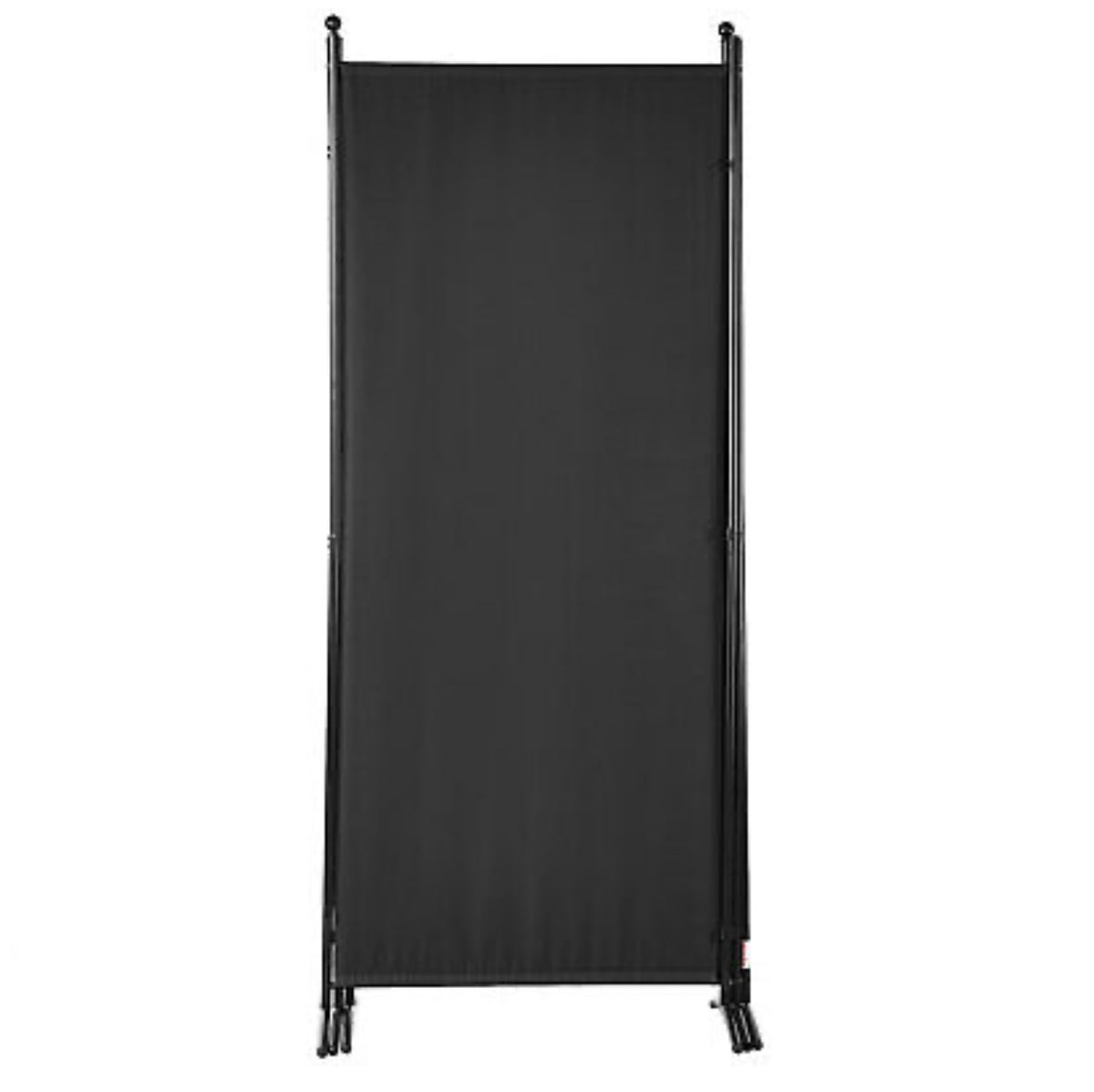226 × 185 cm 3-Panel Black Fabric Room Divider