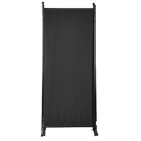 226 × 185 cm 3-Panel Black Fabric Room Divider