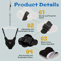 Baby Jumper with Ceiling Hook - Adjustable Indoor/Outdoor Activity for Small Spaces, 6-Month & Up