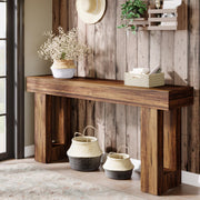 160 cm Rustic-Brown Farmhouse Console Table