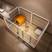 6-Panel Foldable Metal Dog Playpen with Door – 120 × 60 × 60 cm