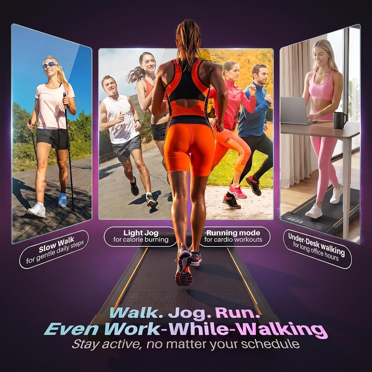 Walking Pad Treadmill, Under Desk Treadmill for Home