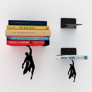 Superhero Bookend Figurines Metal Bookshelf Decor Desktop Ornament Office Desktop Accessories Bookshelf Home Decoration