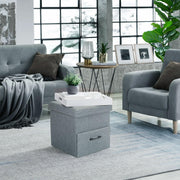40 cm Folding Storage Ottoman Cube with Drawer