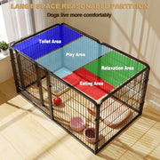 6-Panel Foldable Metal Dog Playpen with Door – 120 × 60 × 60 cm