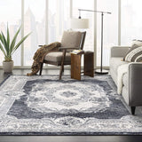 Area Rug Living Room Rugs Kitchen mats Rugs for Living Room Bedroom Luxury Imitation Cashmere Rug Modern Anti-Skid Carpet Floor Mats (Gray/White) (200 * 200cm(6.6 * 6.6ft))