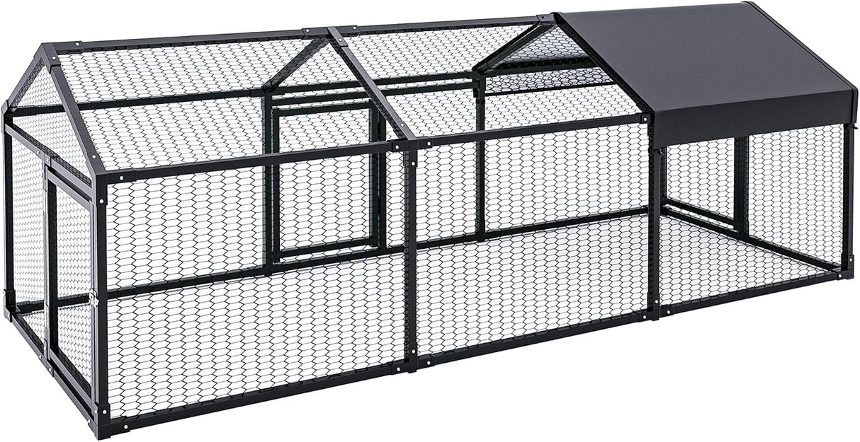 3x1x1m metal chicken coop with cover
