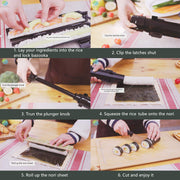 All-in-One Sushi-Making Kit with Bazooka, Mats & Knife