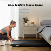 Walking Pad Treadmill,Under Desk Treadmills for Home & Office,Walking Pad Portable Walk Pad with Max 3.8MPH 40 dB,2 in 1 Quiet Portable Mini Treadmill with Remote Control, APP,LED
