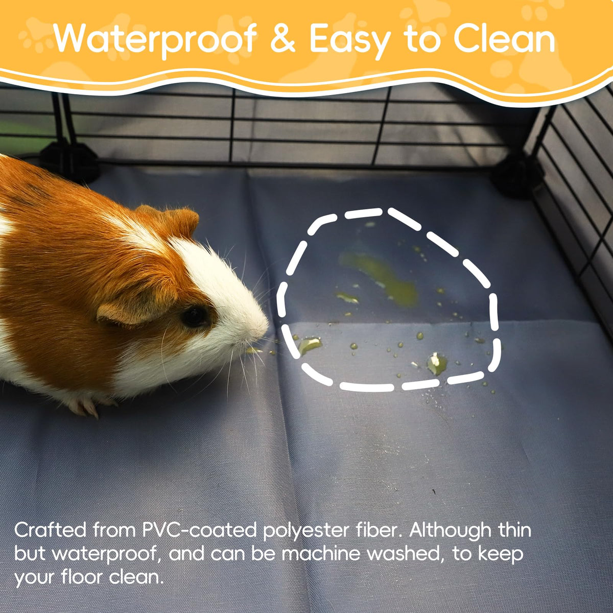 12-Panel C&C Guinea Pig Cage with Washable Liner – 122 × 61 cm