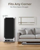 Walking Pad Treadmill, Under Desk Treadmill, 2.5HP Treadmills for Home with Remote Control & Led Display, Non-Slip, Compact Portable, Low Noise for Home/Office Fitness Exercise