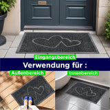 Majo Lifestyle Floor Mats Indoor and Outdoor Use - Robust Rubber Front Door Mats - Bathroom Rug - Doormat Gift - Pet Mat - Welcome Doormat Outside (Black)
