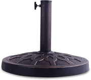 Round Resin Patio Umbrella Base for 38–48 mm Poles