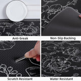 Kitchen Mat 2PCS, Cushioned Kitchen Mats for Floor, Anti-Fatigue Mat Waterproof Kitchen Rug Set of 2 Non-Skid Comfort Standing Mat for Kitchen, Office, Sink, Laundry, 17"x29"+17"x47"