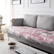 60 × 180 cm Pink Faux-Sheepskin Fur Runner