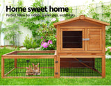 i.Pet Chicken Coop Large Rabbit Hutch, Coops Wooden Pet House Run Cage Walk in Guinea Pig Ferret Bunny Hen Chook, Metal Outdoor Door Roof Hatch Nestiong Box Farm Tray