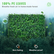 25 × 25 cm Artificial Boxwood Hedge Panels – 12 Pack