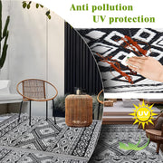 180 × 270 cm Reversible Plastic-Straw Outdoor Rug