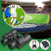 High Power Binoculars for Adults, Military Compact HD Professional/Daily Waterproof Binoculars Telescope for Bird Watching Travel Hunting Football Games Stargazing with Carrying Case and Strap