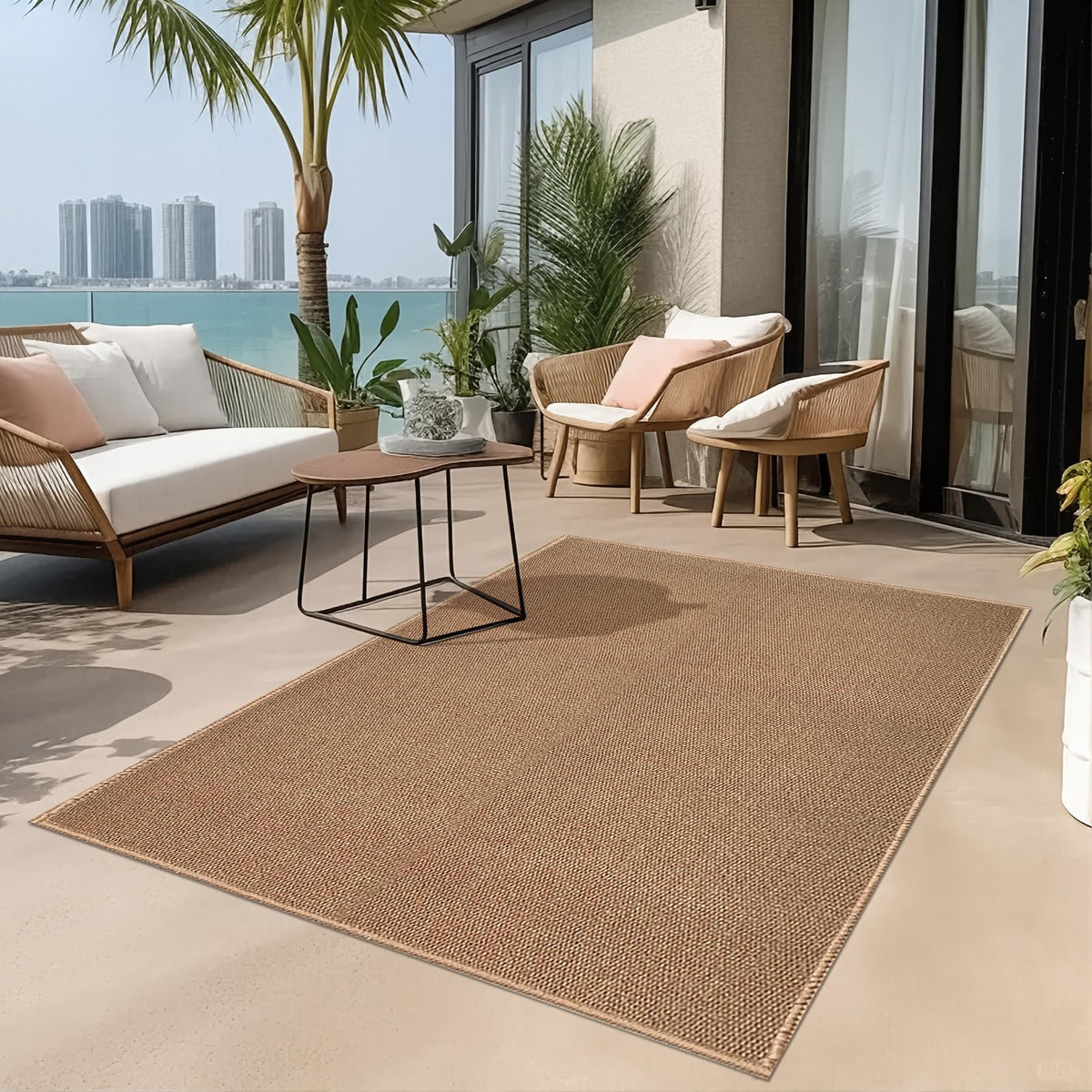 Large Water-Resistant Outdoor Patio Rug