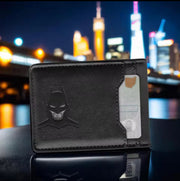 Bat-Inspired Slim Two-Pocket Card Wallet
