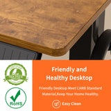 Height Adjustable Desk, 120cm Electric Standing Desk, Power Outlets, Home Office & Gaming Workstation, Easy Assembly, Versatile Table, Vintage Oak