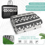 150 × 245 cm Reversible Outdoor Rug with Carry Bag