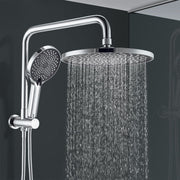 ACA 10-Inch Round Twin Shower Rail Set – Chrome