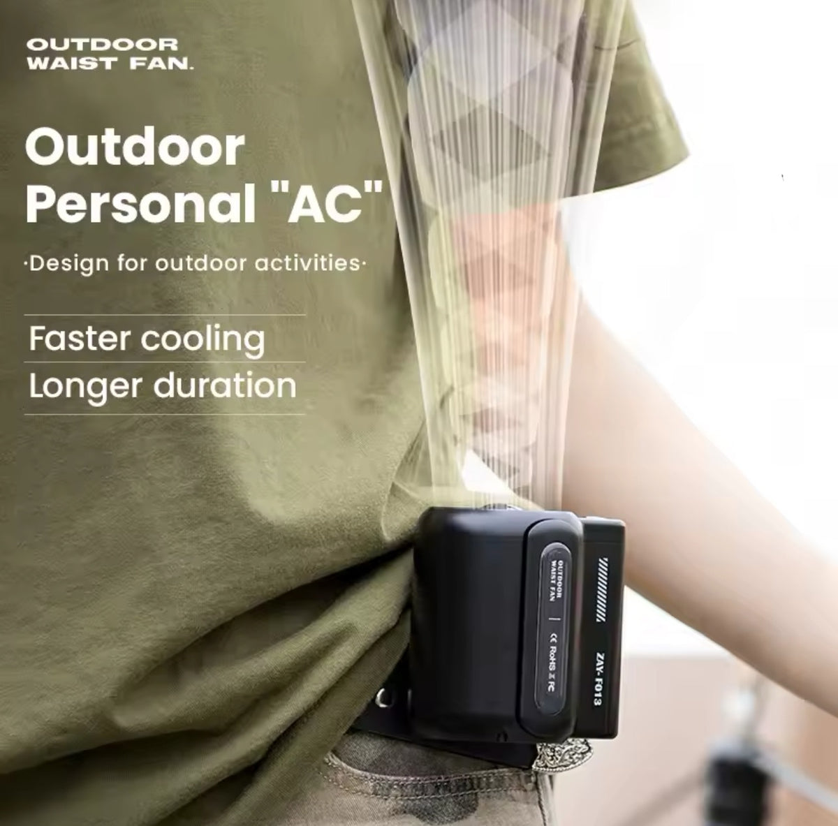 Hanging Waist Fans Under Shirt Fan Portable USB Charging Mini Clip on Waist Electric Fan Outdoor Camping Cooling Device