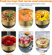 28 cm Gold Stainless-Steel Chilled Serving Tray