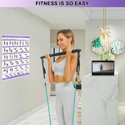 Portable Pilates Bar Kit with 6 Resistance Bands