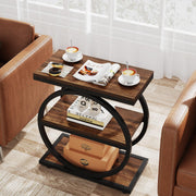 Narrow 3-Shelf Industrial Side Table