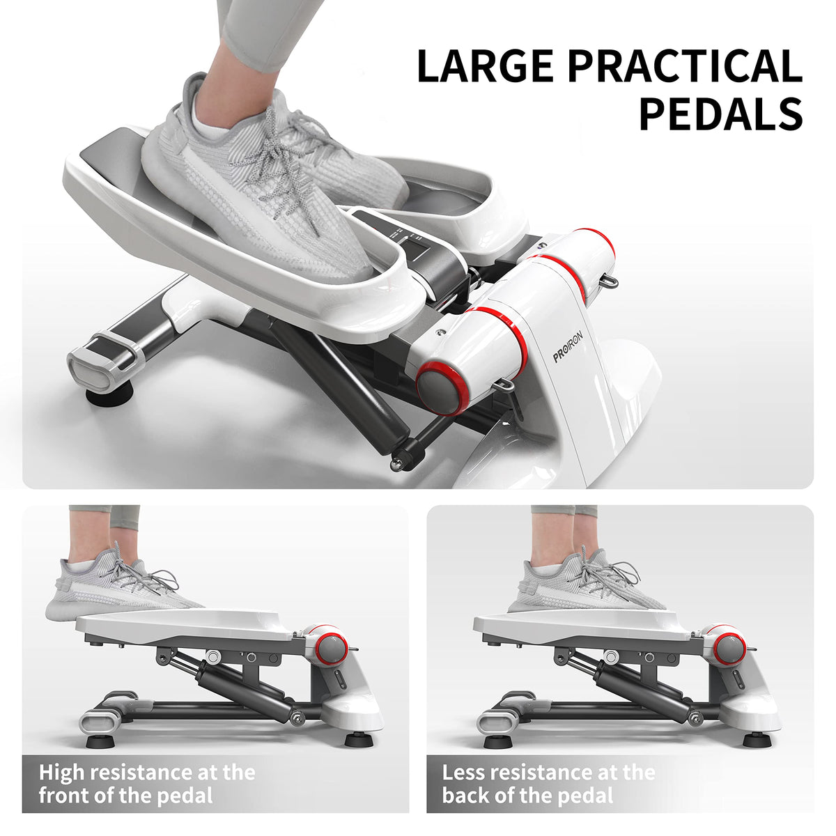 Mini Twist Stepper with Resistance Bands & Display