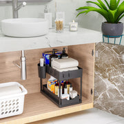 2-Tier Pull-Out Under-Sink Organiser – Black or White