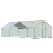 Galvanised Walk-In Poultry Run with Spire Cover – 3 Sizes