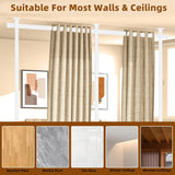 Room Divider Curtain Rod, No Drill Wall Divider for Room Separation122-305cm(H) /154-354cm(W) Adjustable Tension Rod, Heavy Duty Tension Curtain Rods for Bedroom, Living Room Or Studio