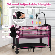 4-IN-1 Portable Travel Cot Portacot Baby Co Sleeper Bedside Bassinet Folding