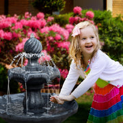 93 cm 3-Tier Solar Bird-Bath Fountain – 9V