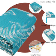 150 × 245 cm Teal Reversible Outdoor Rug