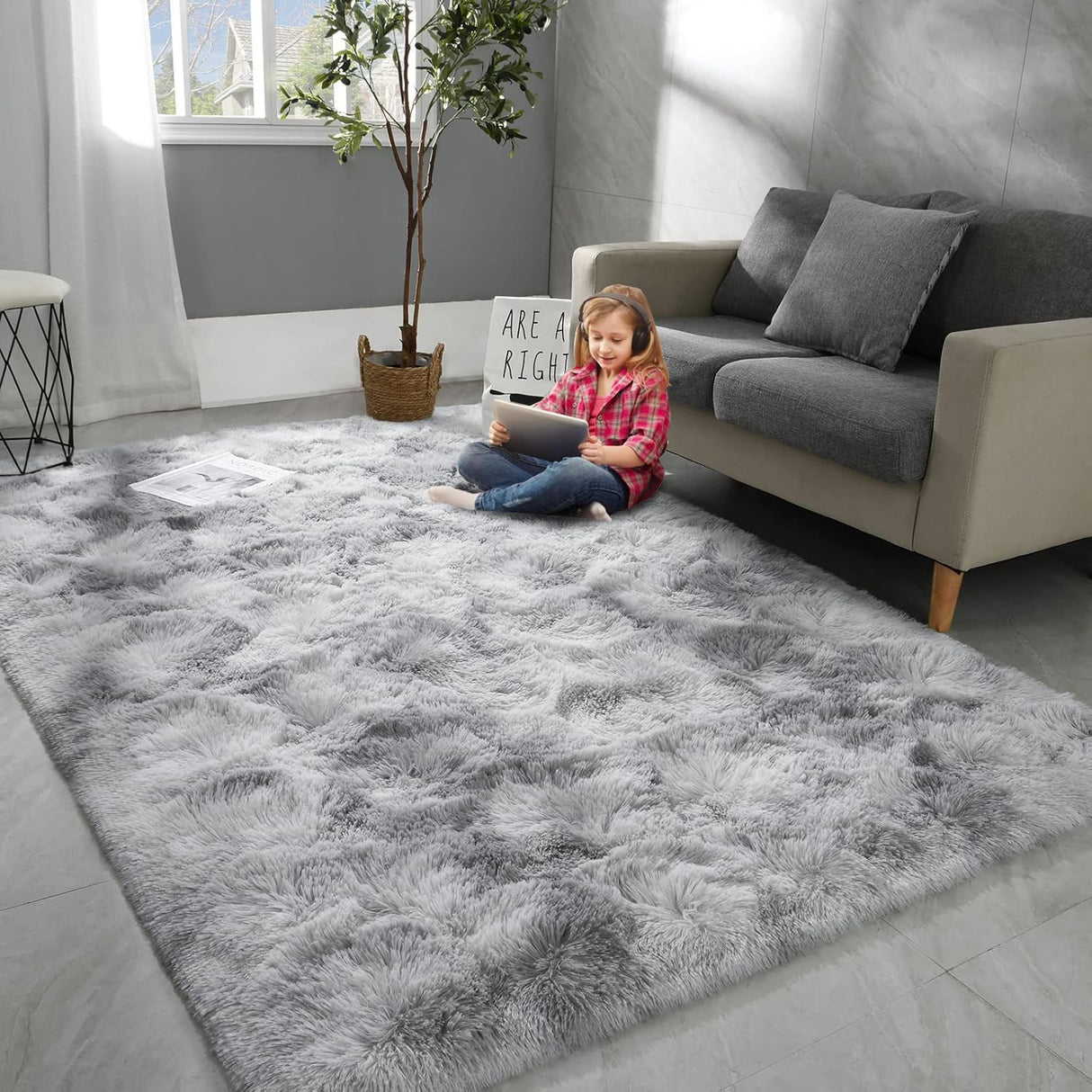 Large Area Rugs for Living Room, Ultra Soft Indoor Modern Fluffy Bedroom Carpets, Washable Furry Throw Rugs Area Carpets for Children Bedroom Home Decor Nursery Rug (Pink, 80 x 160 CM)