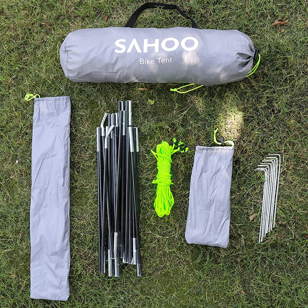 Silver-Coated Outdoor Bicycle Storage Tent