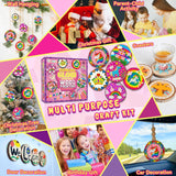 klmars Unicorn Themed Wooden Painting Kit-Glow in The Dark-Arts & Crafts Gifts for Kids Girls Ages 5-12-Wood Slice Craft Activities Kits -Unicorn Art Toys for Kids Christmas Gifts