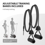 Mini Twist Stepper with Resistance Bands & Display