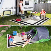 150 × 245 cm Black & White Reversible Outdoor Mat