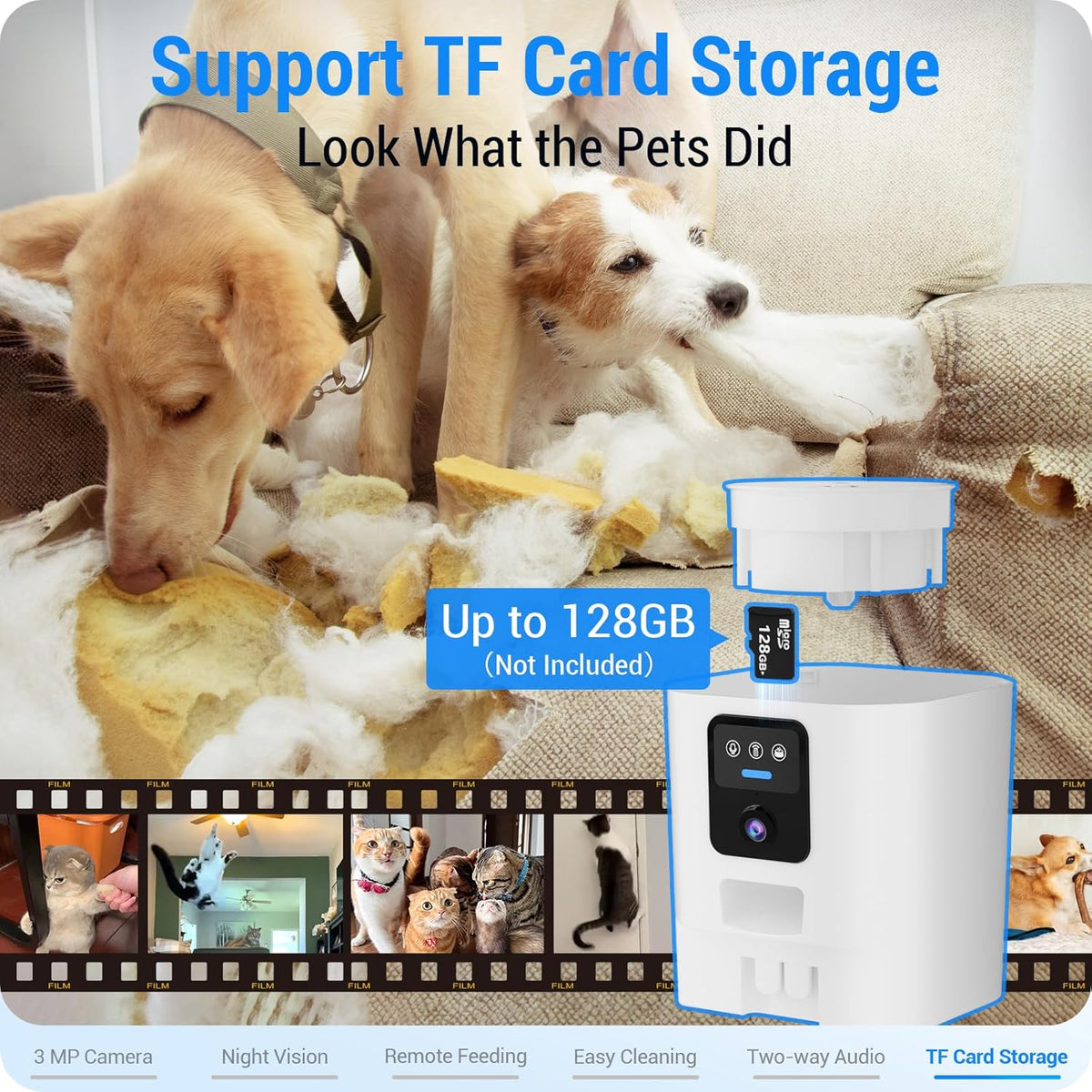 7 L Automatic Pet Feeder with 2K Camera & Dual-Band Wi-Fi
