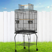 145 cm Rolling Bird Cage with 2 Perches & Removable Tray