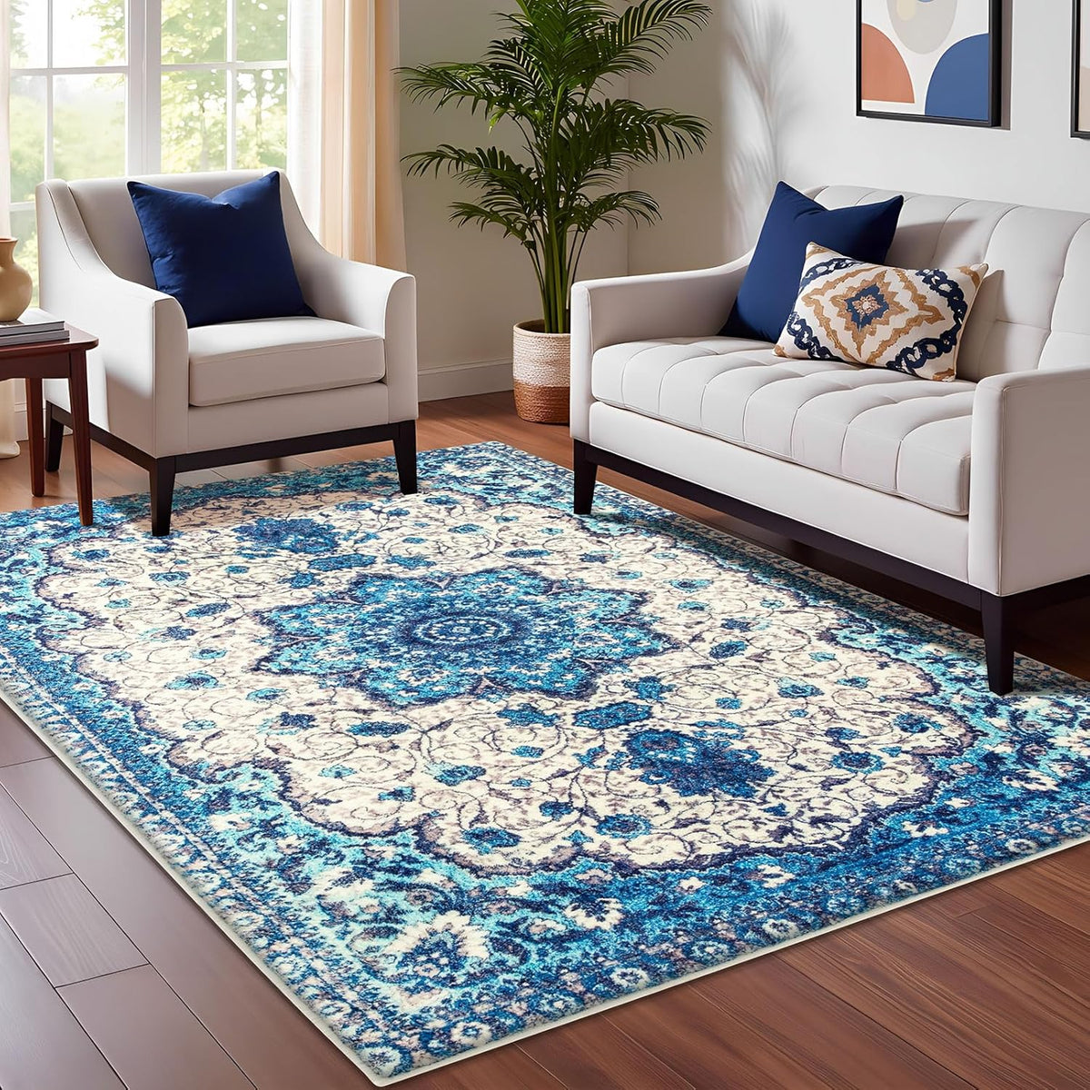 Persian-Style Imitation-Cashmere Indoor Area Rug