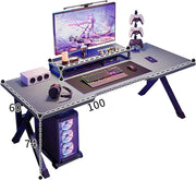 Black Gaming & Home-Office Desk – 80 or 100 cm