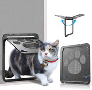 Black Lockable Magnetic Pet Flap for Screens – 20.3 × 25.4 cm